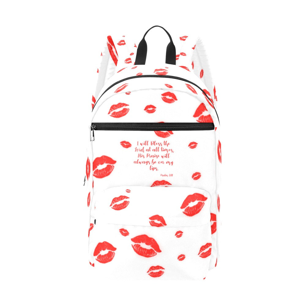 HIS PRAISE WILL ALWAYS BE ON MY LIPS  Large Capacity Travel Backpack