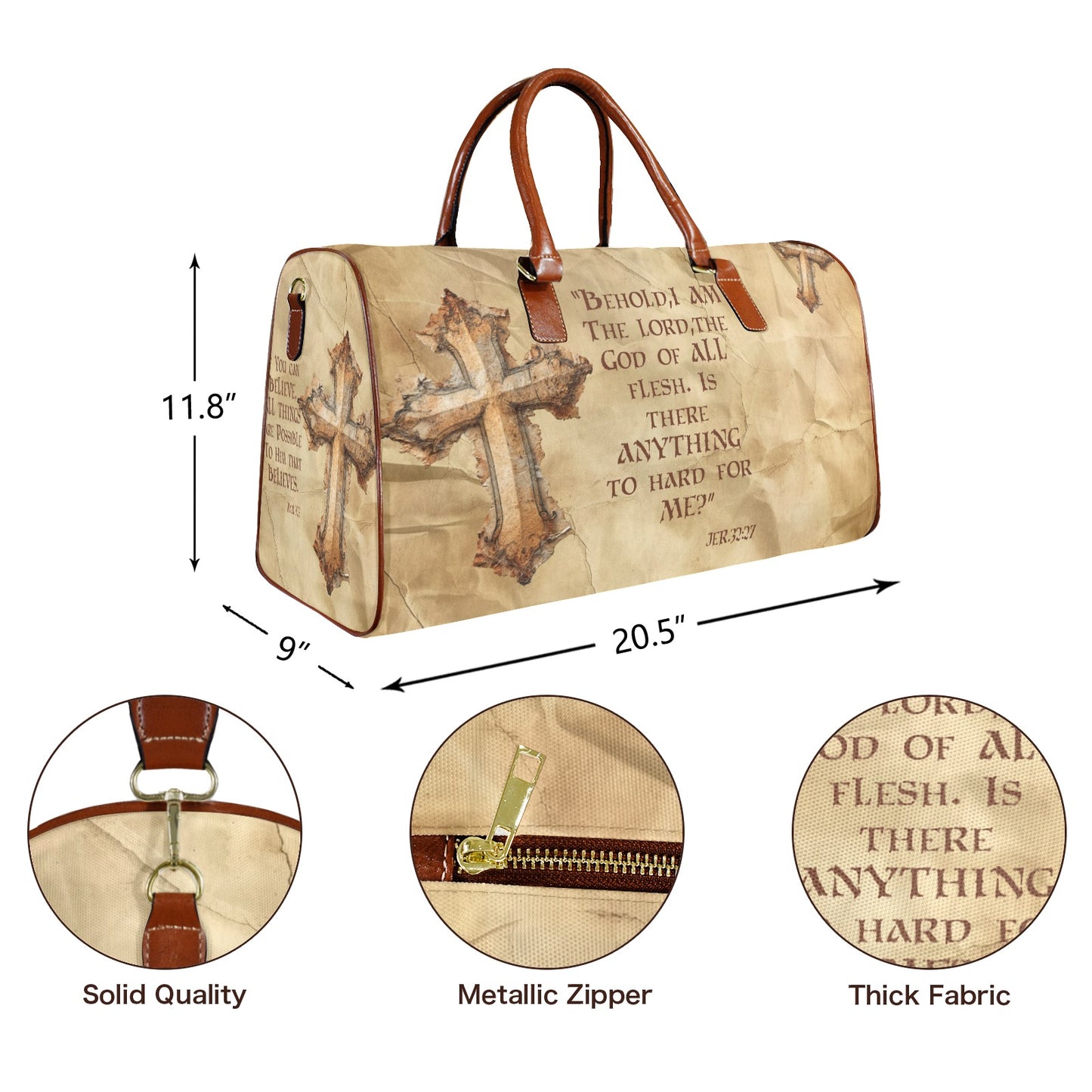 DO YOU BELIEVE WATERPROOF TRAVEL BAG