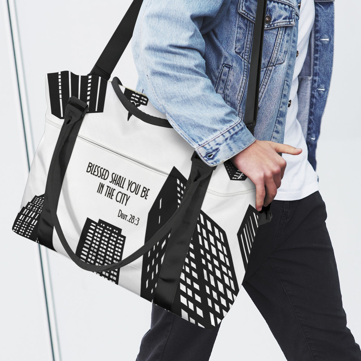 BLESSED SHALL YOU BE IN THE CITY  Ultra-Large Capacity Duffle Bag
