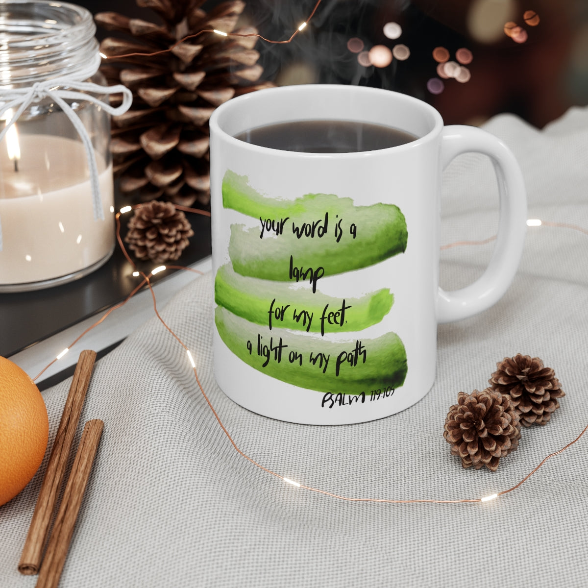 Bible Verse Scripture Mug 11oz Your Word Is A Lamp...