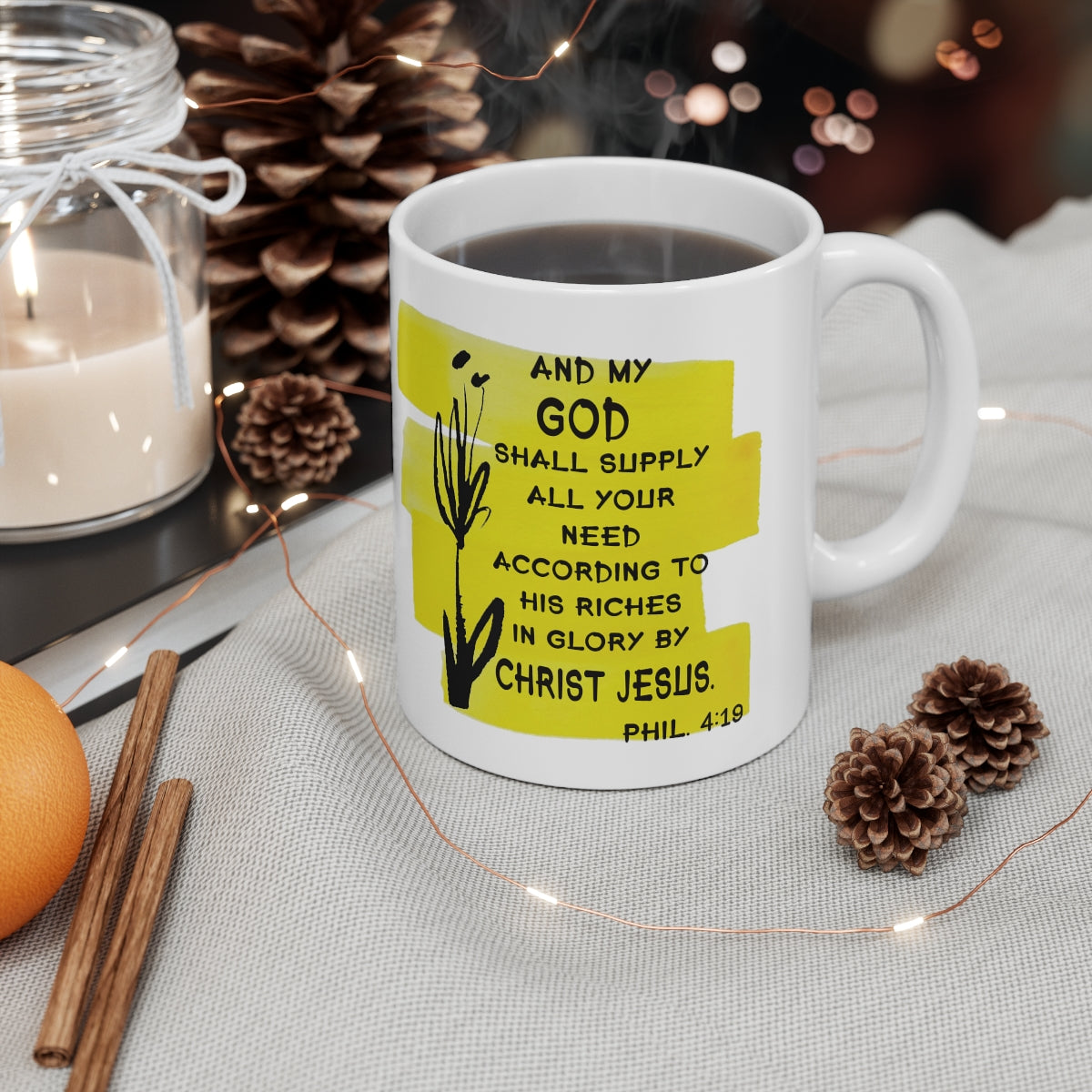 Bible Verse Scripture Mug 11oz And My God Shall Supply...