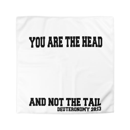 You Are the Head...Bible Verse Microfiber Duvet Cover