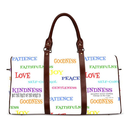 Fruit of the Spirit Bible Verse Waterproof Travel Bag