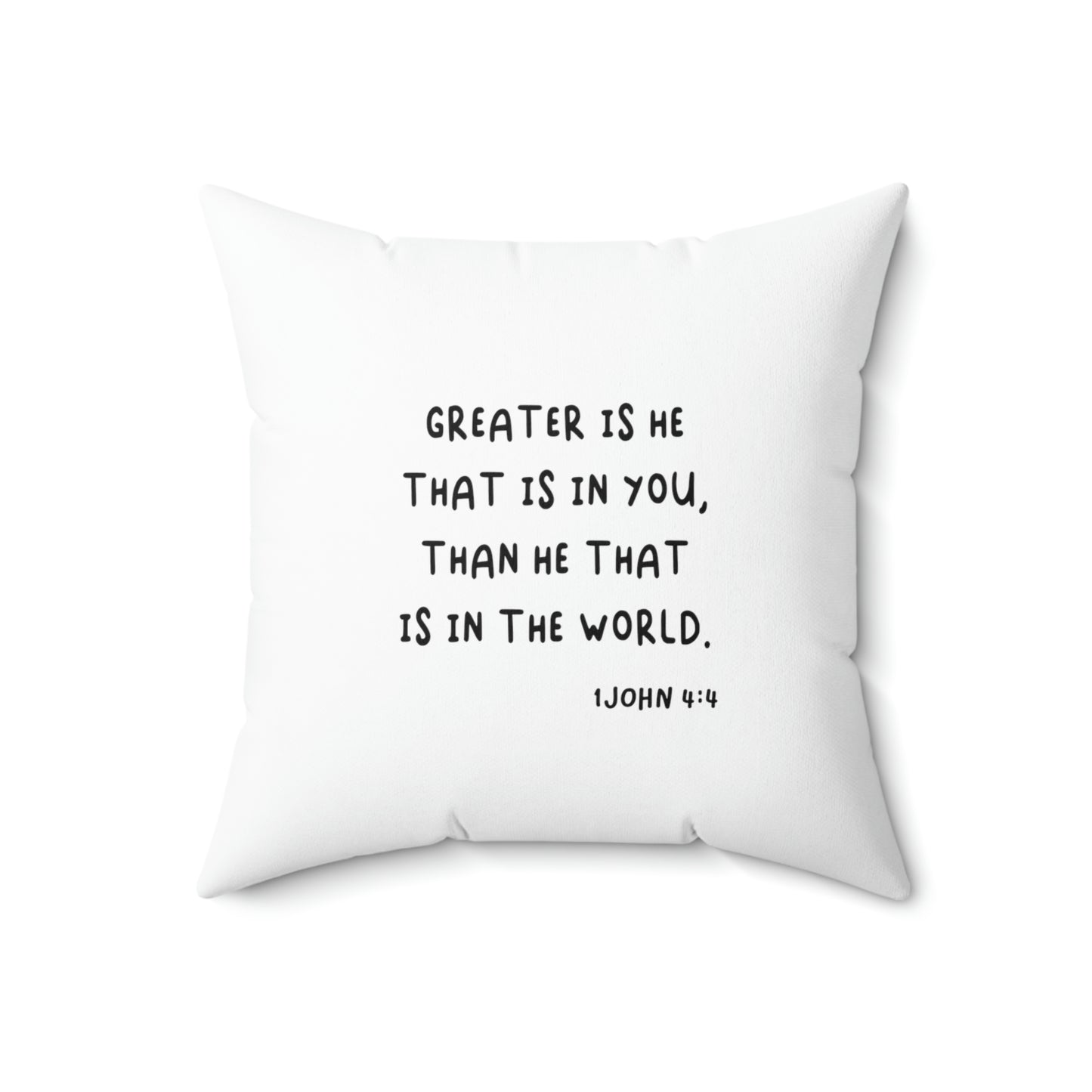 Bible Verse Reversible Square Pillow My Grace Is Sufficient.../Greater Is He...