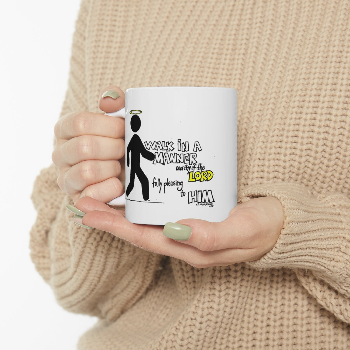 Bible Verse Scripture Mug 11oz Walk In A Manner...