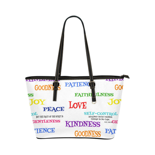 Fruit Of The Spirit Bible Verse Leather Shoulder Tote Bag