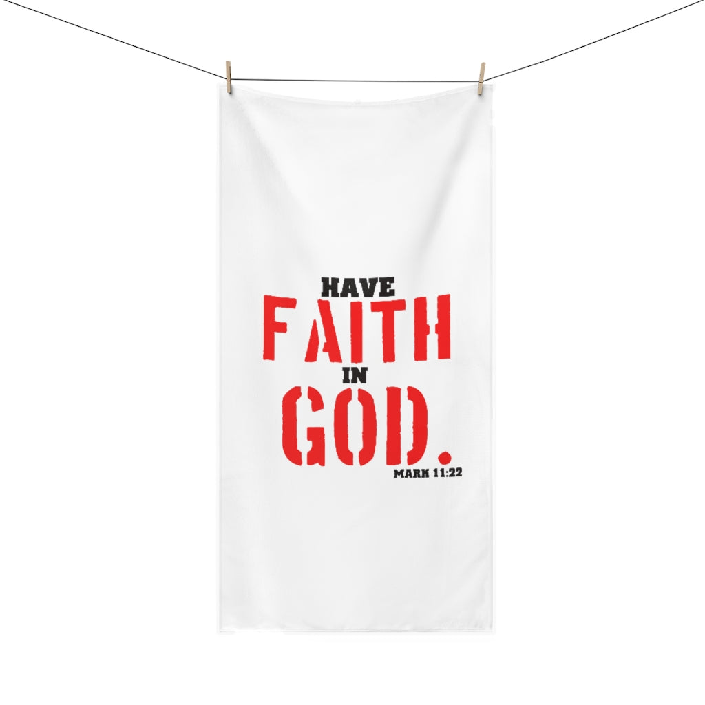 Mink-Cotton Towel  Have Faith In God.